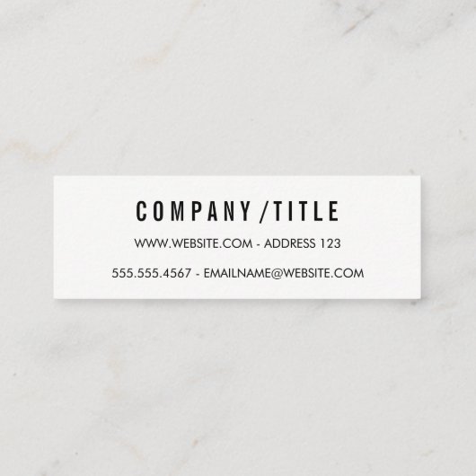 Gradient Grunge Mini Visitenkarte (Rückseite)