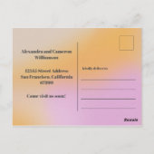 Gradient haben wir neue Zuhause Moving Ankündigung Postkarte (Rückseite)