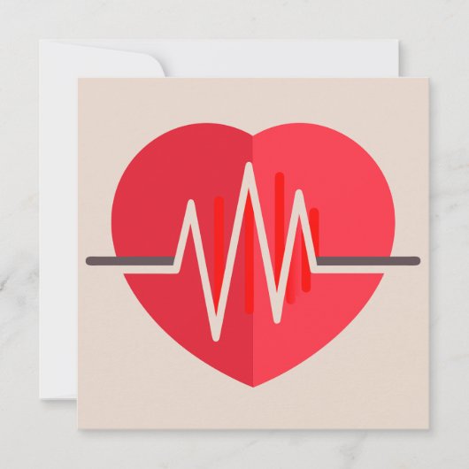 Gradient Heartbeats Einladung (Vorderseite)