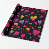 Gradient Hearts Valentine Geschenkpapier (Ungerollt)