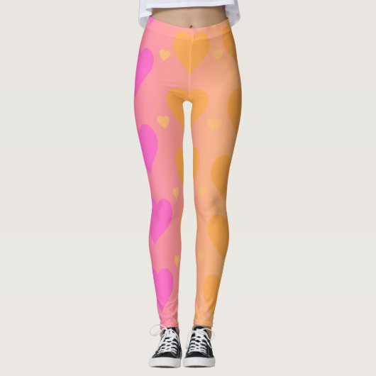 Gradient-Herz-Leggings Leggings (Vorderseite)
