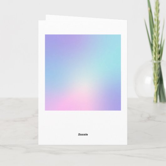 Gradient Hologram - Abschlüsse Feiertagskarte (Rückseite)