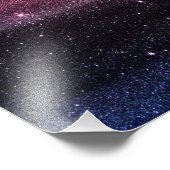 Gradient Imitat Lila und Blue Glitzer Fotodruck (Ecke)