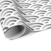 Gradient Japanese Wave Wrapping Paper Geschenkpapier (Rolleneckpunkt)
