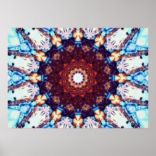 Gradient Kaleidoskop | Mandala Art Poster (Vorne)