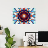 Gradient Kaleidoskop | Mandala Art Poster (Heimbüro)