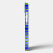 Gradient Kariert blau Case-Mate iPhone Hülle (Rückseite / Links)