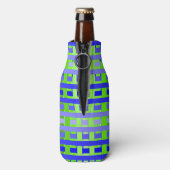 Gradient Kariert blau Flaschenkühler (Flasche Rückseite)