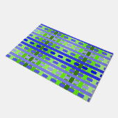 Gradient Kariert blau Fußmatte (Schrägansicht)