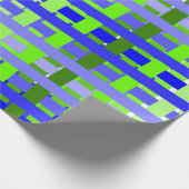 Gradient Kariert blau Geschenkpapier (Ecke)