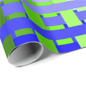 Gradient Kariert blau Geschenkpapier (Rolleneckpunkt)