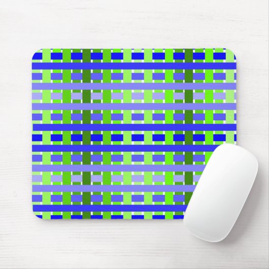 Gradient Kariert blau Mousepad (Mit Mouse)