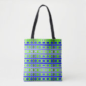 Gradient Kariert blau Tasche (Vorderseite)
