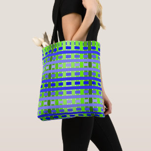 Gradient Kariert blau Tasche
