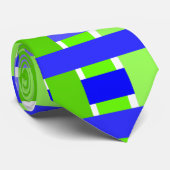 Gradient Kariert blue Neck Tie Krawatte (Gerollt)