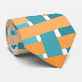 Gradient Kariert Orange Krawatte (Gerollt)