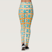 Gradient Kariert Orange Leggings (Rückseite)
