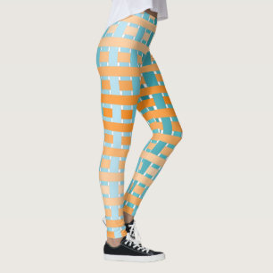 Gradient Kariert Orange Leggings