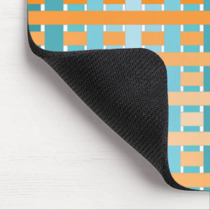 Gradient Kariert Orange Mousepad