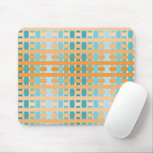 Gradient Kariert Orange Mousepad (Mit Mouse)