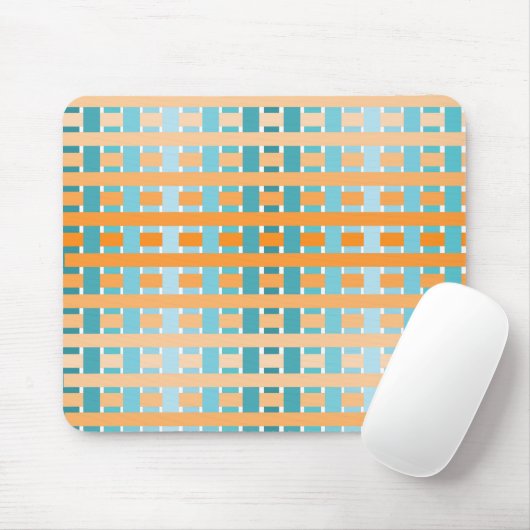 Gradient Kariert Orange Mousepad (Mit Mouse)