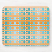 Gradient Kariert Orange Mousepad (Vorne)
