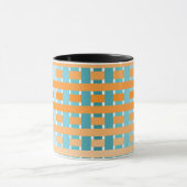 Gradient Kariert Orange Tasse (Zentrum)