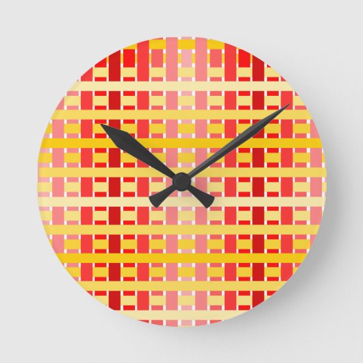Gradient Kariert Runde Wanduhr (Vorderseite)