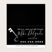 Gradient Key Zuhause Sales Broker Visitenkarten (Außenseite Aufgefaltet)