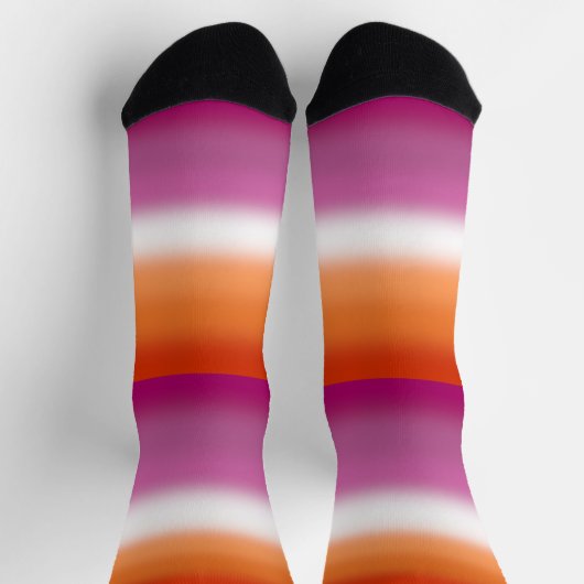 Gradient Lesbian Pride Socken (Oben)