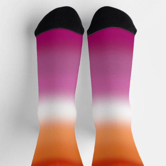 Gradient Lesbian Pride Socken (Oben)