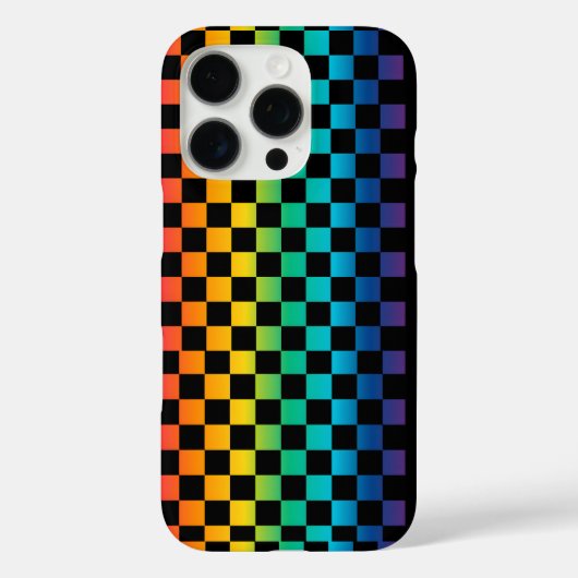 Gradient LGBTQ Checkered Rainbow Prix Case-Mate iPhone Hülle (Rückseite)