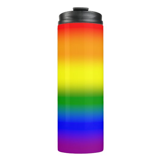 Gradient LGBTQ Rainbow Pride Thermosbecher (Vorderseite)