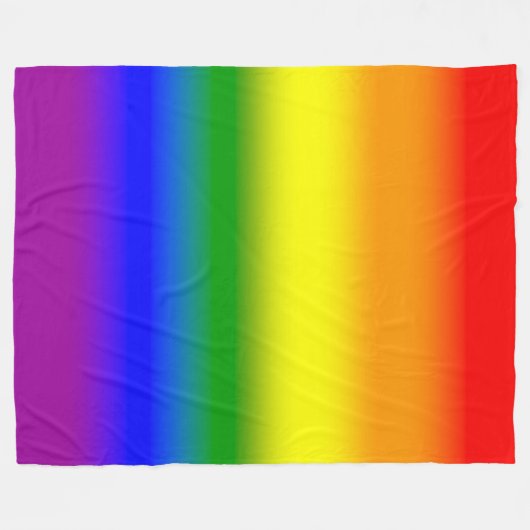 Gradient LGBTQ+ Rainbow Prilag Flag - Regenbogenfl Fleecedecke (Vorderseite (Horizontal))