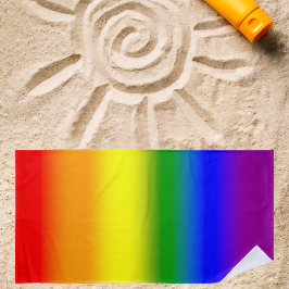 Gradient LGBTQ+ Rainbow Prilag Flag - Regenbogenfl Strandtuch