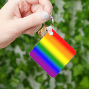 Gradient-LGBTQ+-Regenbogen-Fahne der Stolz-Bewegun Schlüsselanhänger