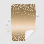 Gradient Light Brown White Luxury Dots Hübsch Glam Golfhandtuch (Insitu)