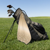 Gradient Light Brown White Luxury Dots Hübsch Glam Golfhandtuch (Gras)