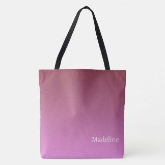Gradient light to dark tone pink tasche