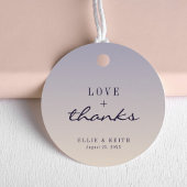 Gradient Lila floral glücklich je nach Hochzeit Geschenkanhänger