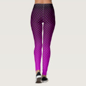 Gradient lila graue Polka Punkte drucken abstrakt Leggings (Rückseite)