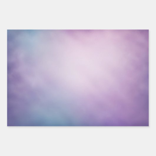 Gradient Lila, Lilac, Blue Elegant Geschenkpapier Set (Vorderseite 3)