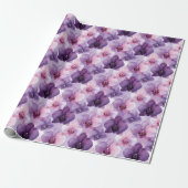 Gradient Lila Orchideenschichten Geschenkpapier (Ungerollt)