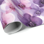 Gradient Lila Orchideenschichten Geschenkpapier (Rolleneckpunkt)