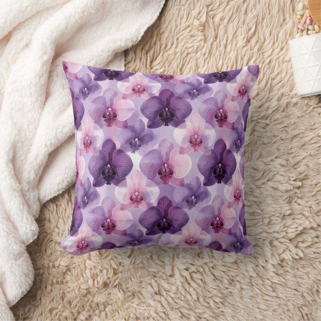 Gradient Lila Orchideenschichten Kissen (Decke)