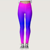Gradient Lila Pink Blue Neon Leggings Party Time (Vorderseite)