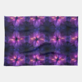 Gradient Lila Rosa Fusion Dunkles Abstraktes Muste Geschirrtuch (Horizontal)