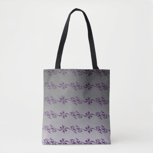 Gradient Lila Stripteppichmuster Tasche (Vorderseite)