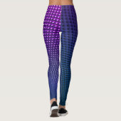 Gradient Lila und Navy Blue Geometric Design Leggings (Rückseite)