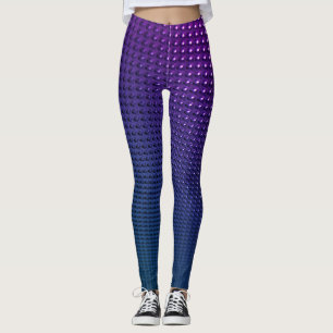 Gradient Lila und Navy Blue Geometric Design Leggings